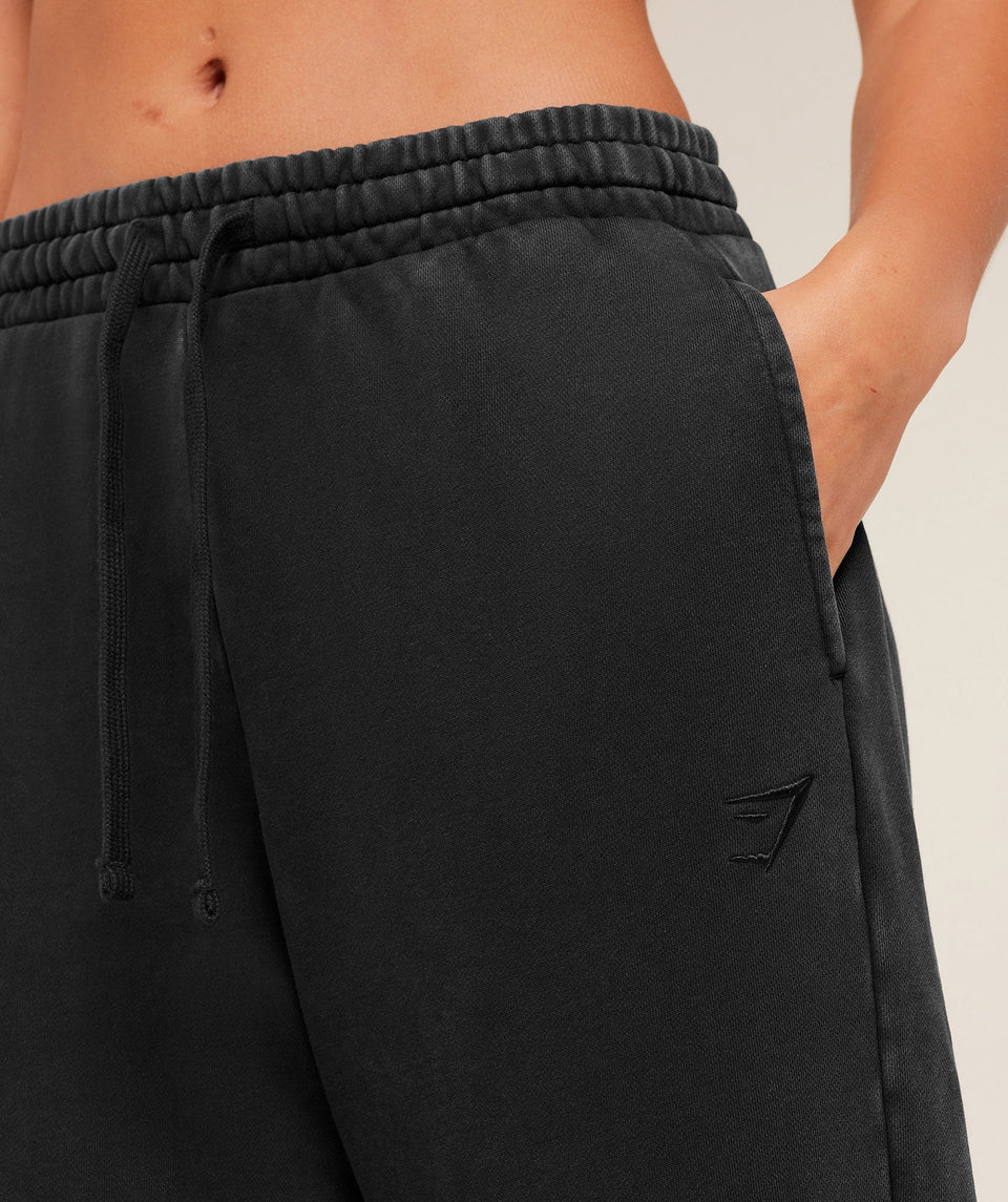 Gymshark Power Washed Cuff Joggers - Black/Acid Wash
