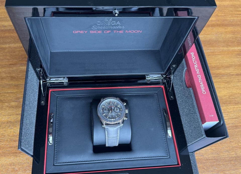Omega Speedmaster Moonwatch Meteorite Omega Speedmaster Grey Side Of The Moon with Meteorite face