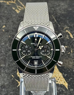 Breitling New 2025 - Superocean Heritage B01 Chronograph 42mm - Green Dial - Steel