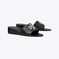 Tory Burch Charlie Cuoio Wedge PERFECT BLACK