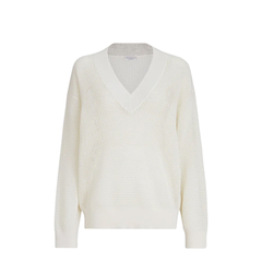 Brunello Cucinelli White Cashmere Mesh Sweater