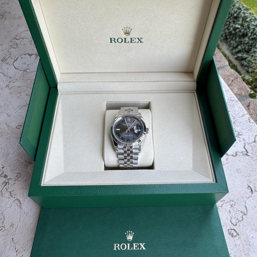 Rolex | Datejust | 126234 | White gold | 36 mm | White gold | Grey | Automatic