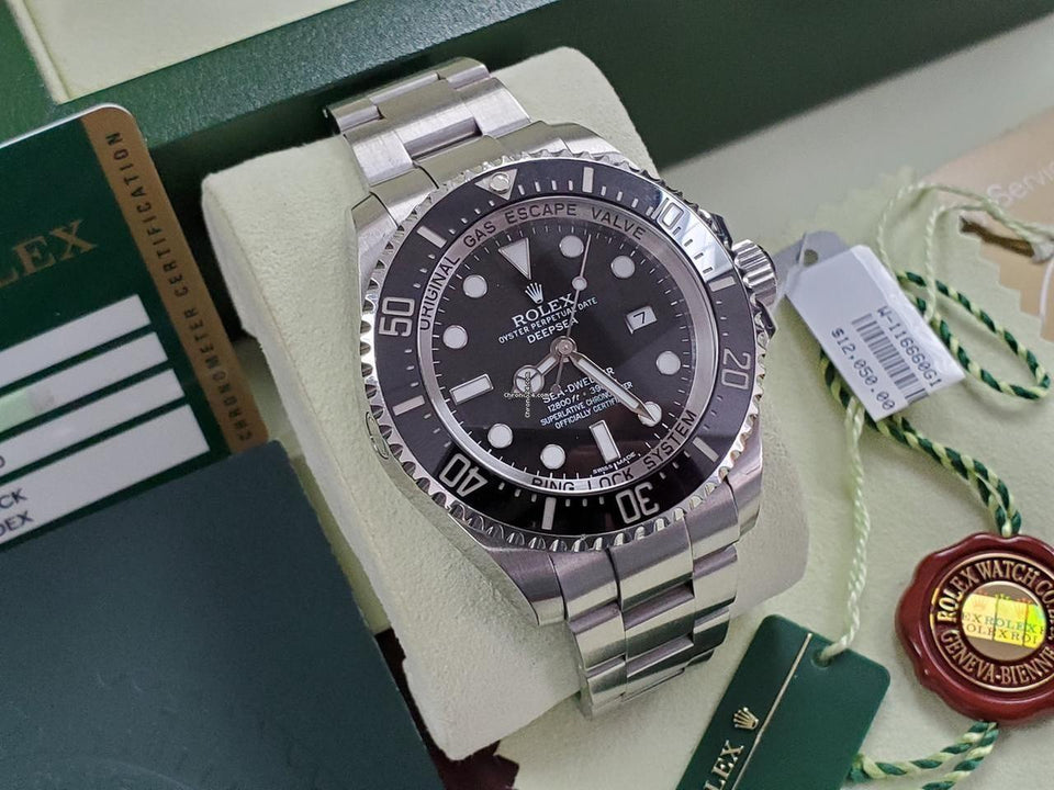 Rolex DEEPSEA SEA-DWELLER Submariner Date MK1 Black 1st Edition Full Set Box Papers Tags