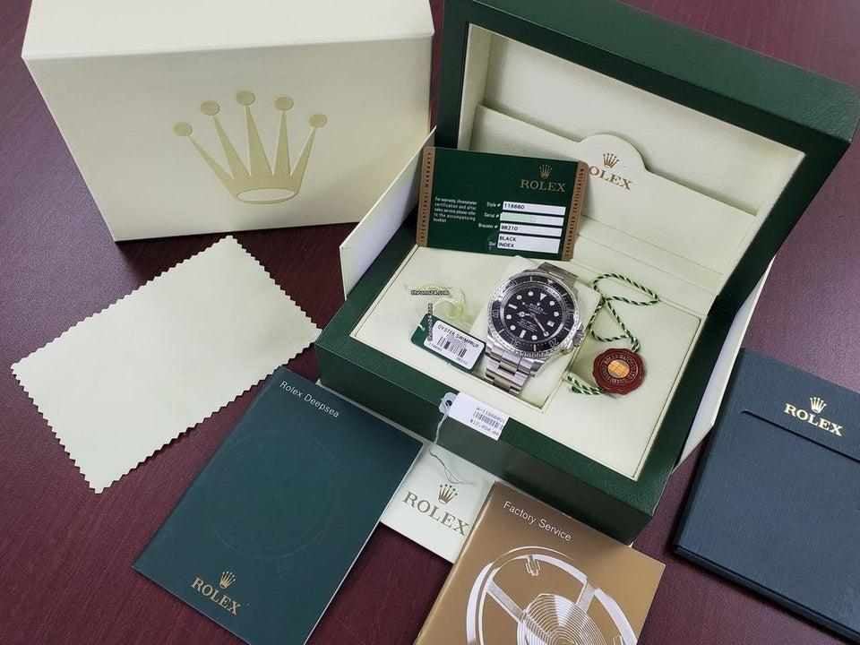 Rolex DEEPSEA SEA-DWELLER Submariner Date MK1 Black 1st Edition Full Set Box Papers Tags