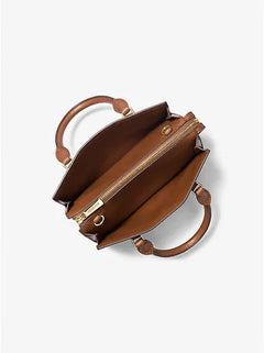 Michael Kors Sheila Small Signature Logo Satchel Brown
