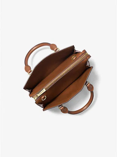 Michael Kors Sheila Small Signature Logo Satchel Brown