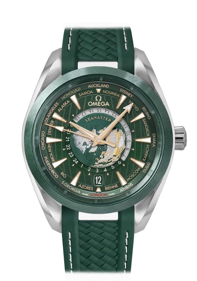 Omega Seamaster Aqua Terra 150 M 43mm Steel Case Green Dial Rubber strap 220.32.43.22.10.001 NEW - Warranty start: 2026