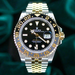 Rolex | GMT-Master II | 126713grnr | Yellow gold | 40 mm | Gold/Steel | Black | Automatic