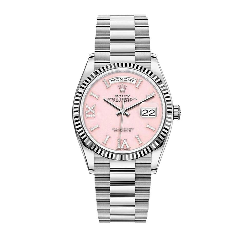 Rolex | Day-Date | 128239 | White gold | 36 mm | White gold | Pink | Automatic