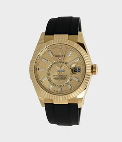 Rolex | Sky-Dweller | 336238 | Yellow gold | 42 mm | Rubber | Champagne | Automatic