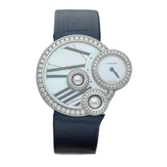 Cartier3053 Libre Perles de Cartier White Gold Diamond Pearls MOP Women's Watch