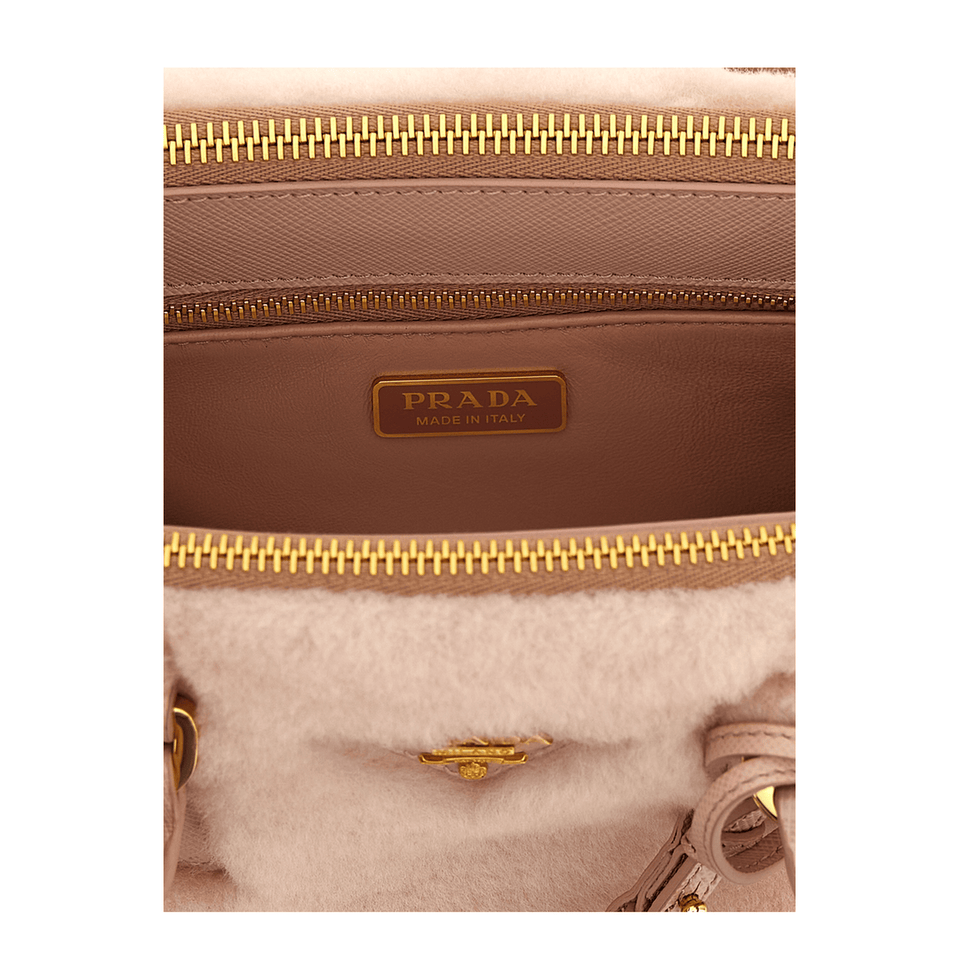 Galleria Mini Shearling Handbag - Orchid Pink