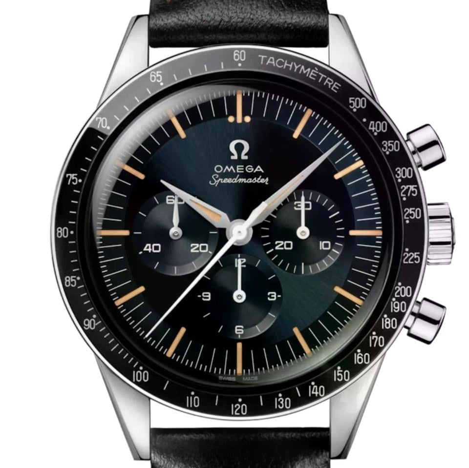 Omega Speedmaster First Omega In Space blk dial 39mm 310.32.40.50.06.001 steel on leather strap