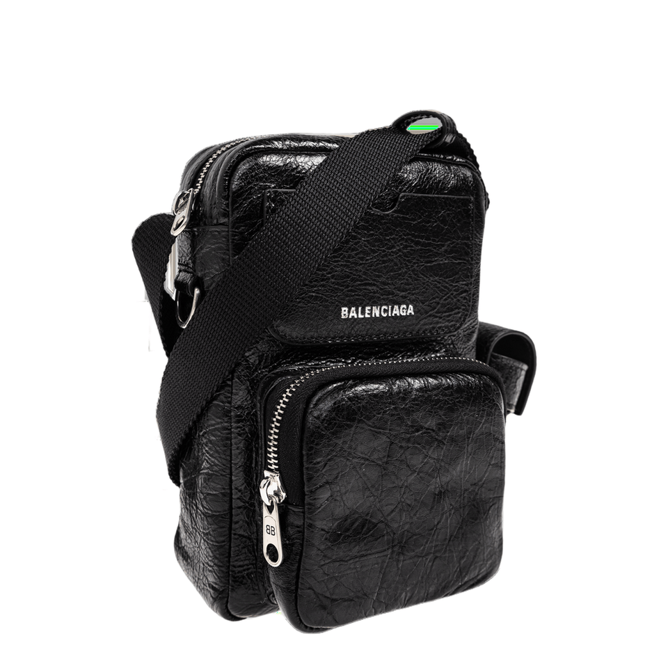 Superbusy Lambskin Crossbody Bag - Black