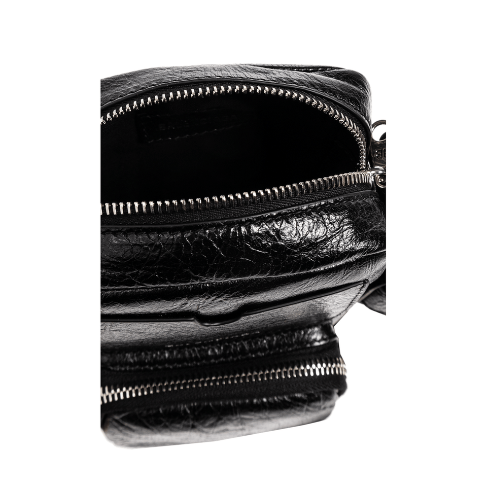 Superbusy Lambskin Crossbody Bag - Black
