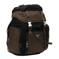 Re-Nylon Recycled Polyamide Backpack - Black / Burnt