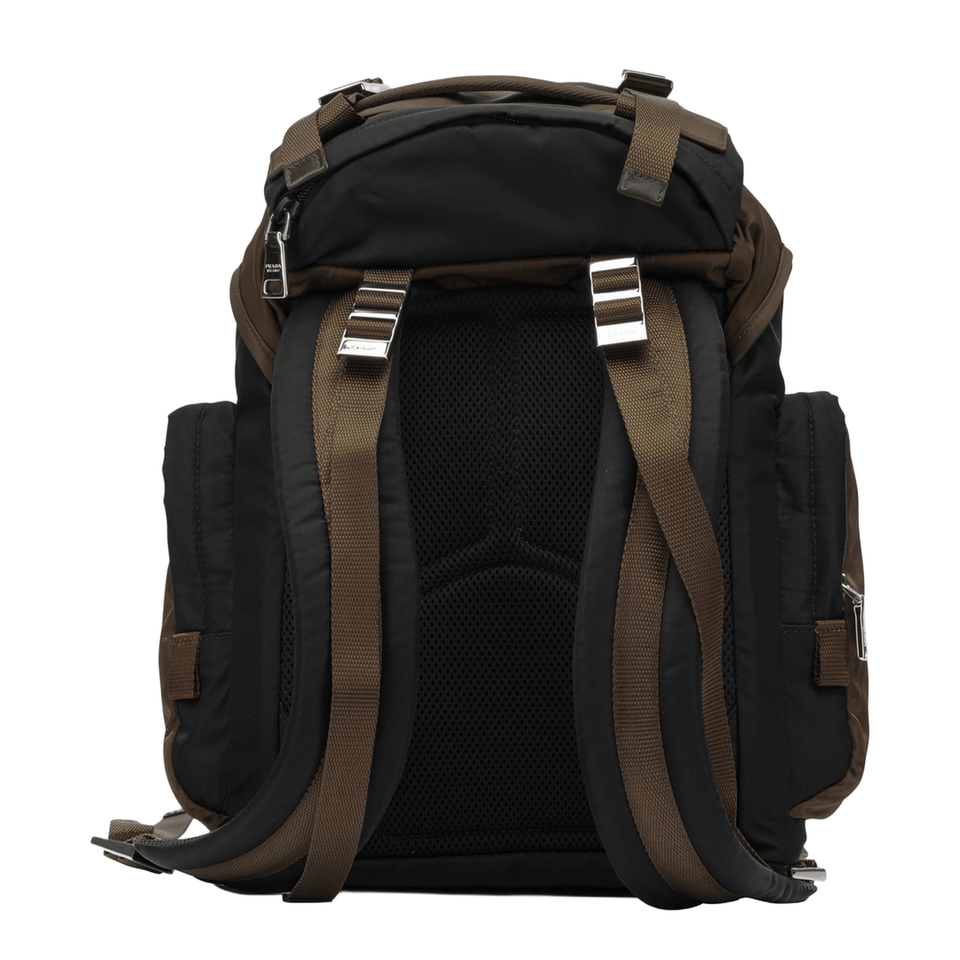 Re-Nylon Recycled Polyamide Backpack - Black / Burnt