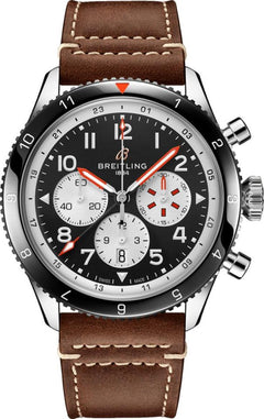 Breitling Super Avi B04 Chronograph Mosquito Black Dial & Bezel 46mm Steel Men's Watch YB04451 A1 B1 X1 Complete Full Set