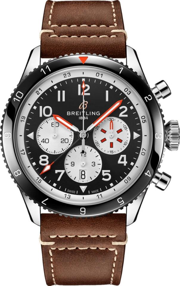 Breitling Super Avi B04 Chronograph Mosquito Black Dial & Bezel 46mm Steel Men's Watch YB04451 A1 B1 X1 Complete Full Set