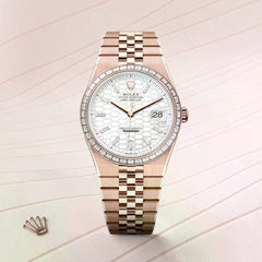Rolex | Land-Dweller | 127385tbr-0003 | Rose gold | 40 mm | Rose gold | White | Automatic