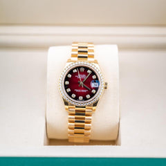 Rolex | Datejust | 278288RBR | Yellow gold | 31 mm | Yellow gold | Red | Automatic