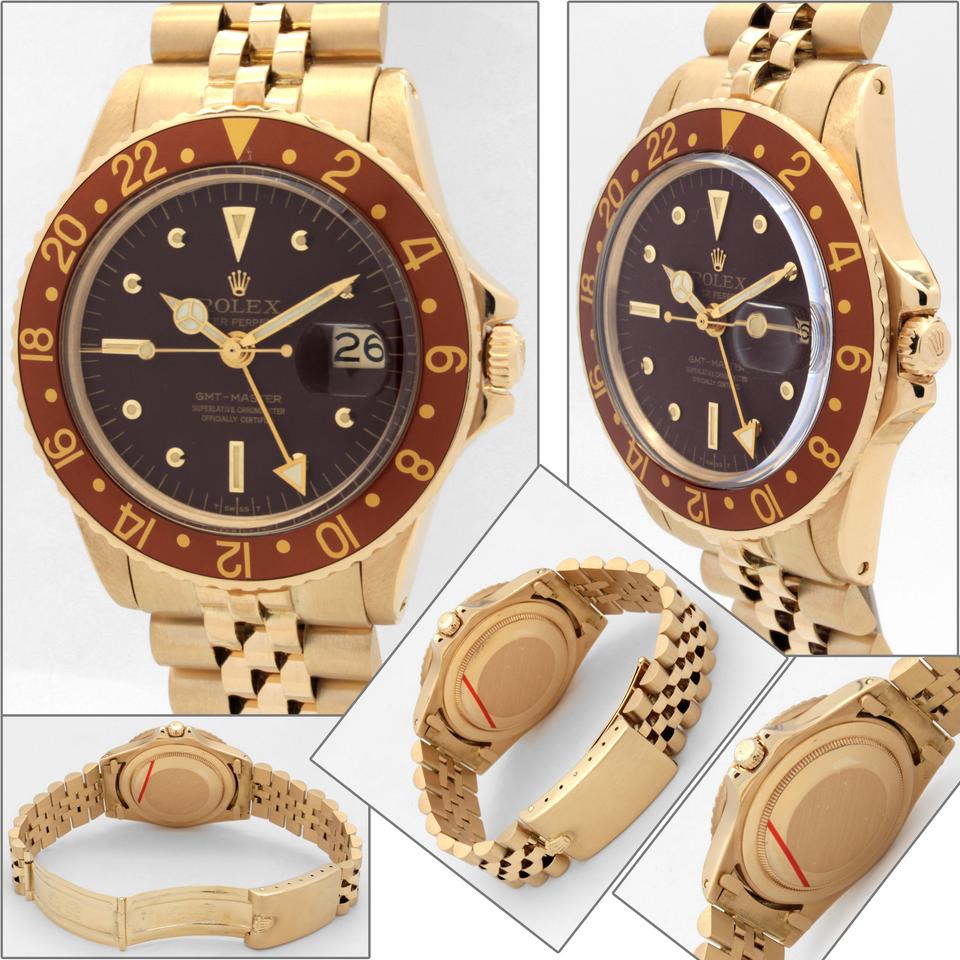 Rolex | GMT-Master | 1675 | Yellow gold | 40 mm | Steel | Brown | Automatic
