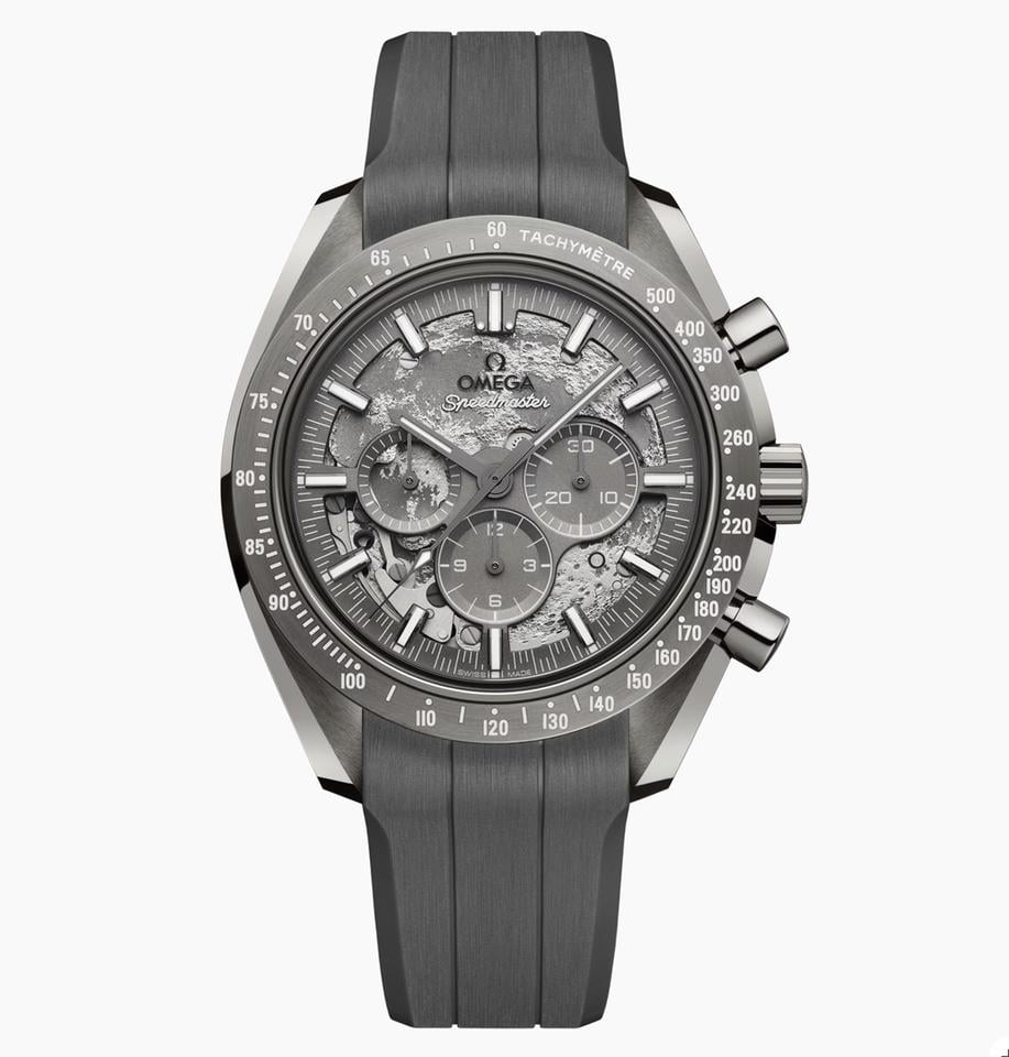 Omega Speedmaster NEW 2025 Dark Side Of The Moon Speedmaster Grey Skeleton Rubber 310.92.44.50.06.002
