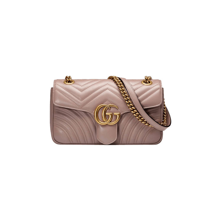 Gucci GG Marmont Matelassé Shoulder Bag Dusty Pink