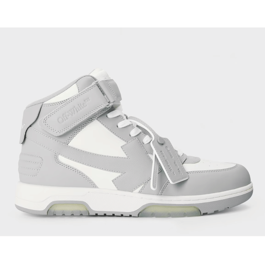 OFF WHITE Men's Out Of Office High Top Retro Sneakers 'White/Grey'