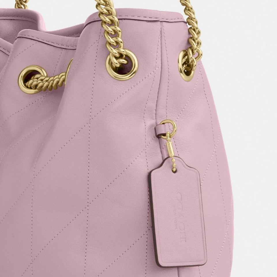 Coach Evelyn Shoulder Bag With Quilting Gold Carnation