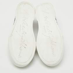 Dolce & Gabbana Black/White Leather Portofino Low Top Sneakers