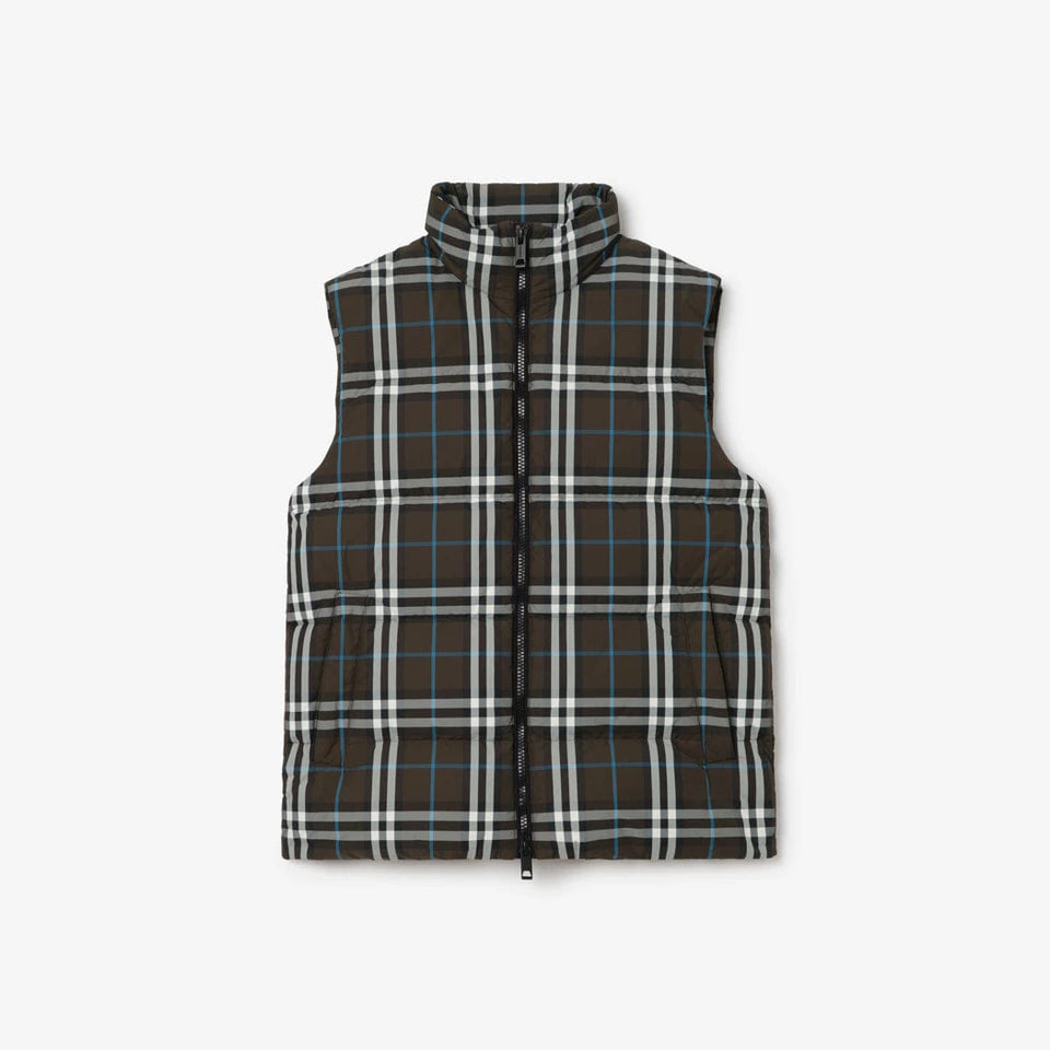 Check Puffer Gilet