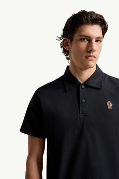 Moncler Logo Patch Polo Shirt Navy Blue Navy Blue