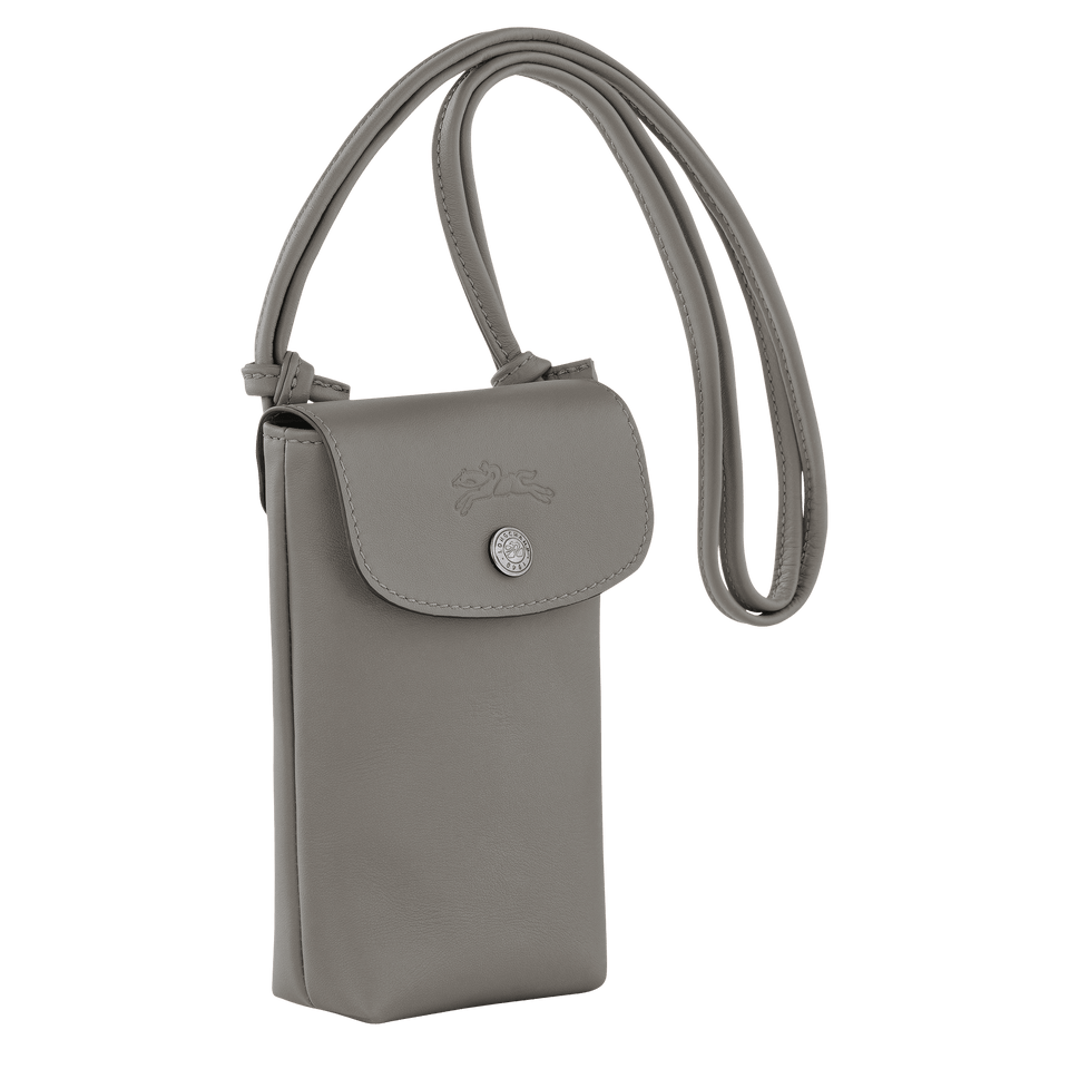 Longchamp Le Pliage Xtra Phone case with leather lace Turtledove