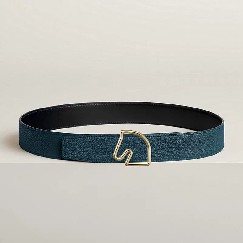 H d'Ancre belt buckle & Reversible leather strap 38 mm