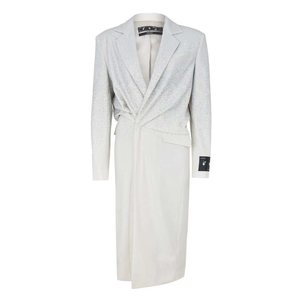 - Padded Shoulder A Line Dress