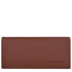 Longchamp Le Foulonné Long continental wallet Coffee
