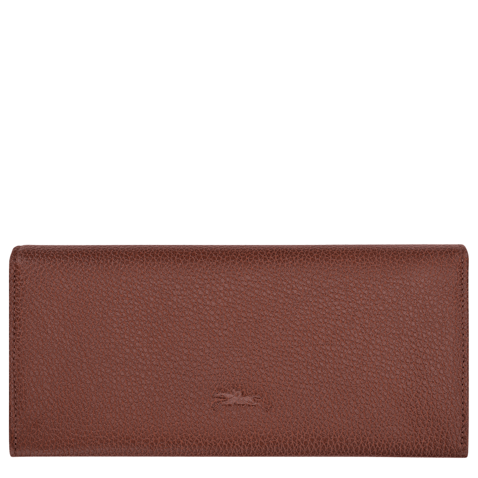 Longchamp Le Foulonné Long continental wallet Coffee