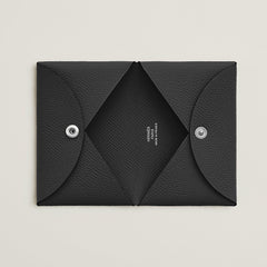 Hermes Calvi Card Holder Toupe