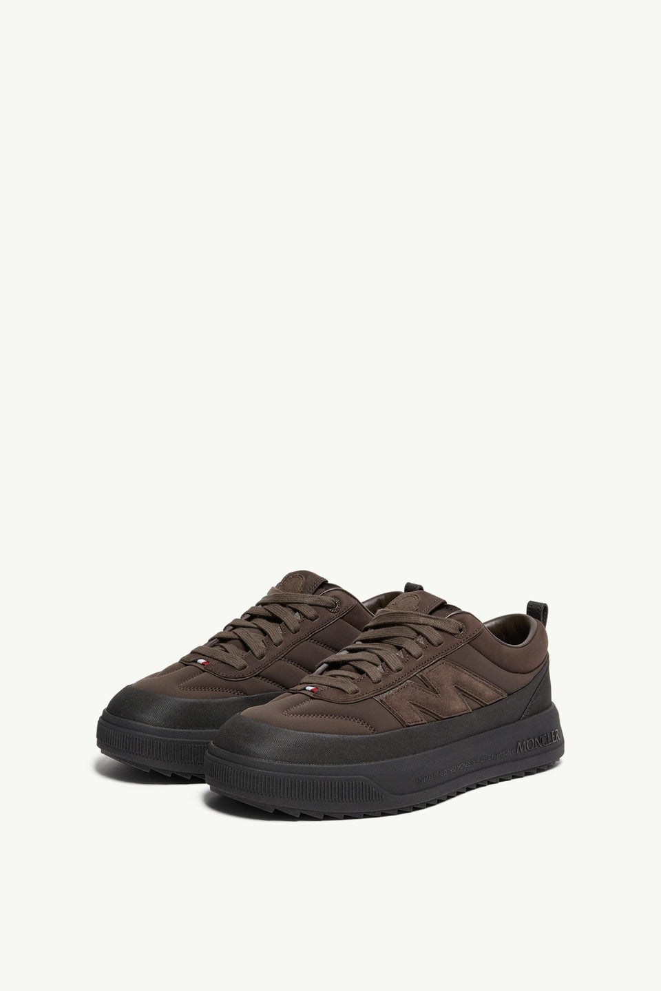 Moncler Moncler Altive Nubuck & Suede Sneakers Brown