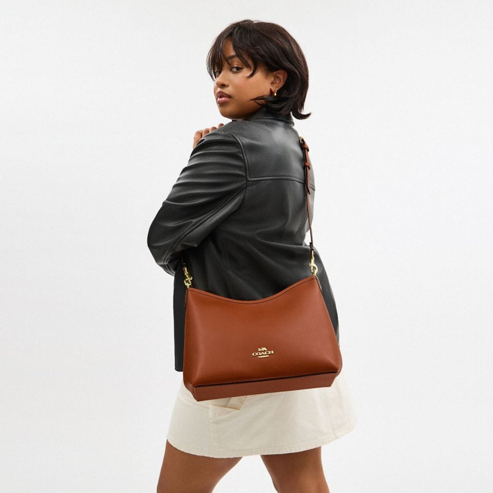 Coach Laurel Shoulder Bag Gold Tan
