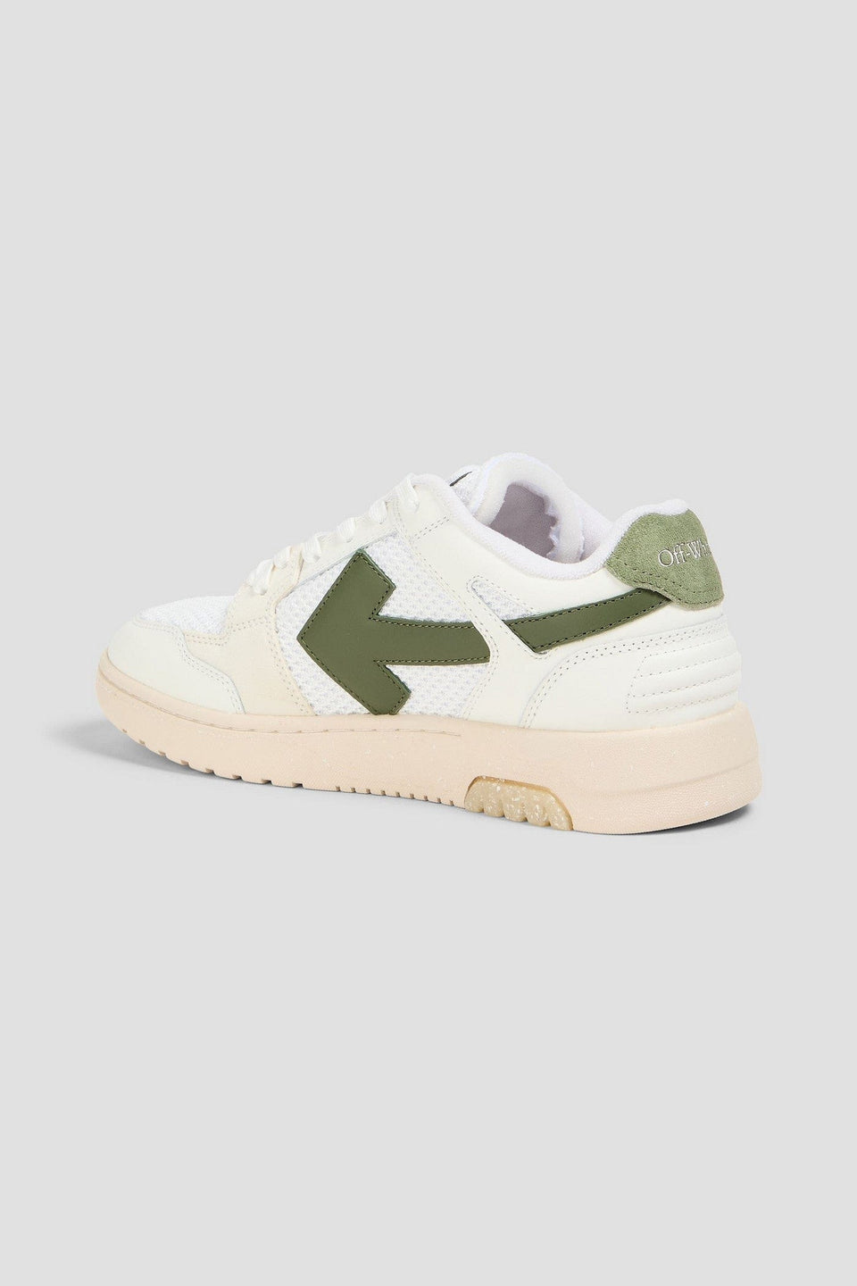 Off-White Out Of Office Mesh And Leather Sneakers White