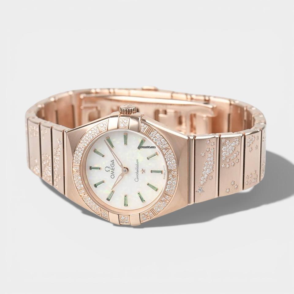 Omega Constellation Diamond&Emerald / Rose gold / 28 mm / 131.55.28.60.99.004