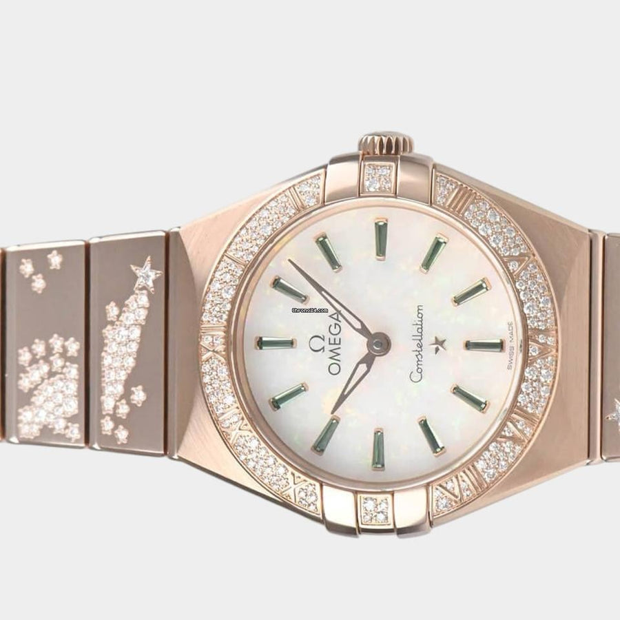 Omega Constellation Diamond&Emerald / Rose gold / 28 mm / 131.55.28.60.99.004
