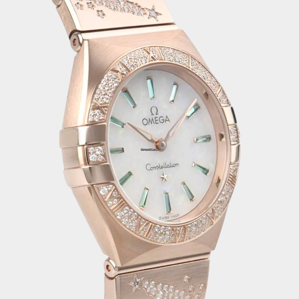 Omega Constellation Diamond&Emerald / Rose gold / 28 mm / 131.55.28.60.99.004