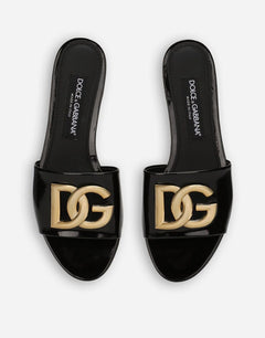 Polished calfskin sliders