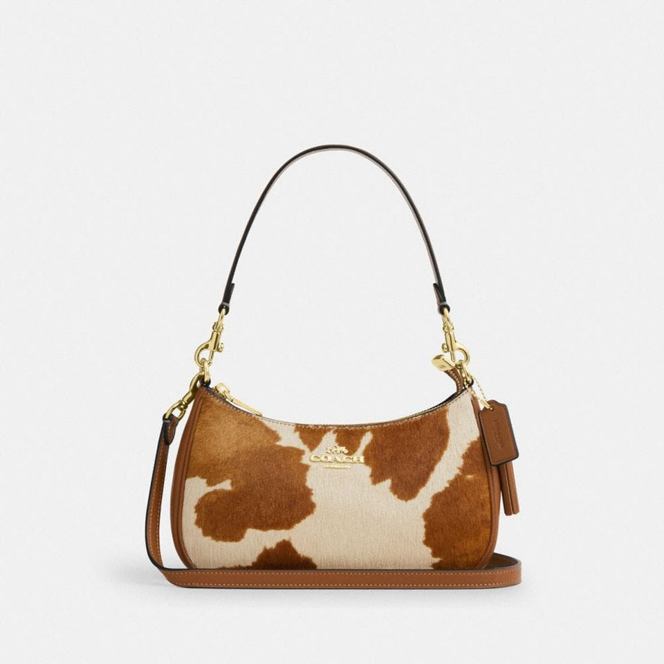 Teri Shoulder Bag In Haircalf With Cow Print