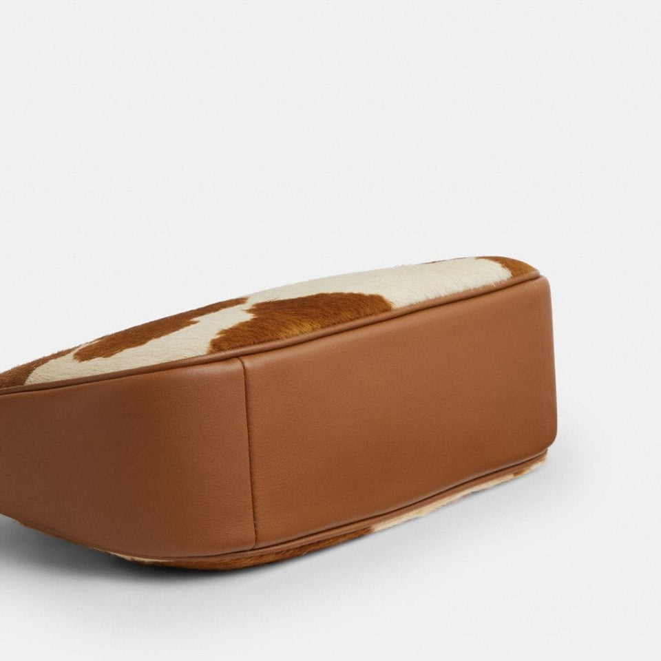 Teri Shoulder Bag In Haircalf With Cow Print