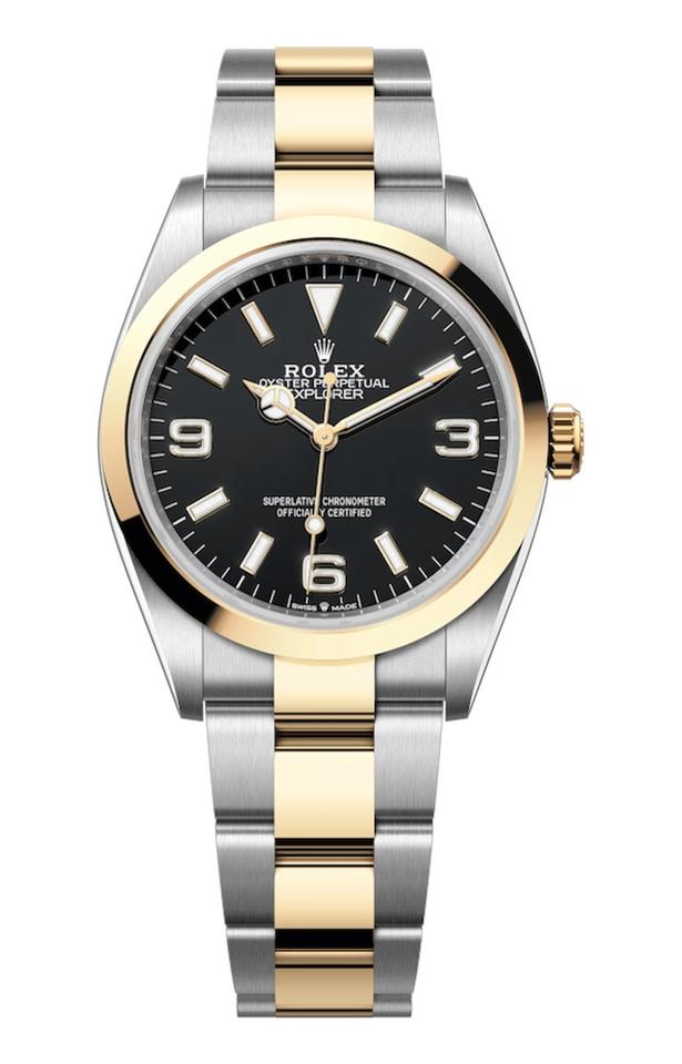 Rolex | Explorer | 124273 | Steel | 36 mm | Yellow gold | Black | Automatic