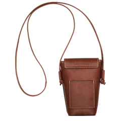 Longchamp Épure Phone case with leather lace Brown
